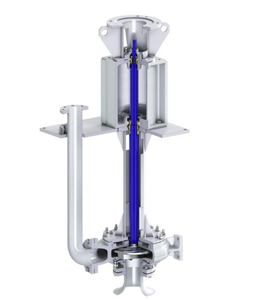 vertically suspended sump pump